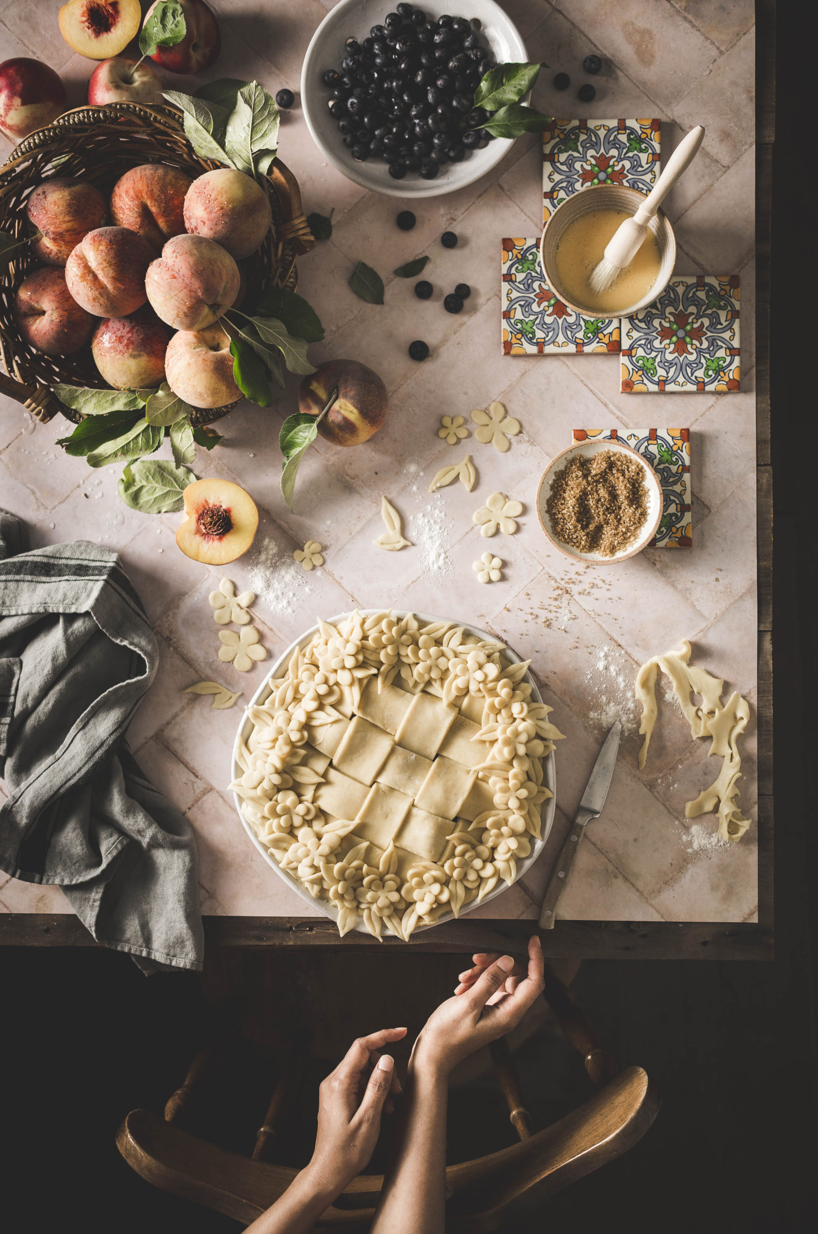 PEACH AND BLUEBERRY PIE